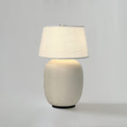 Modern Ceramic Bedside Lamp with Rechargeable Cordless Design | Elegant Nightstand Lighting for Cozy Bedrooms