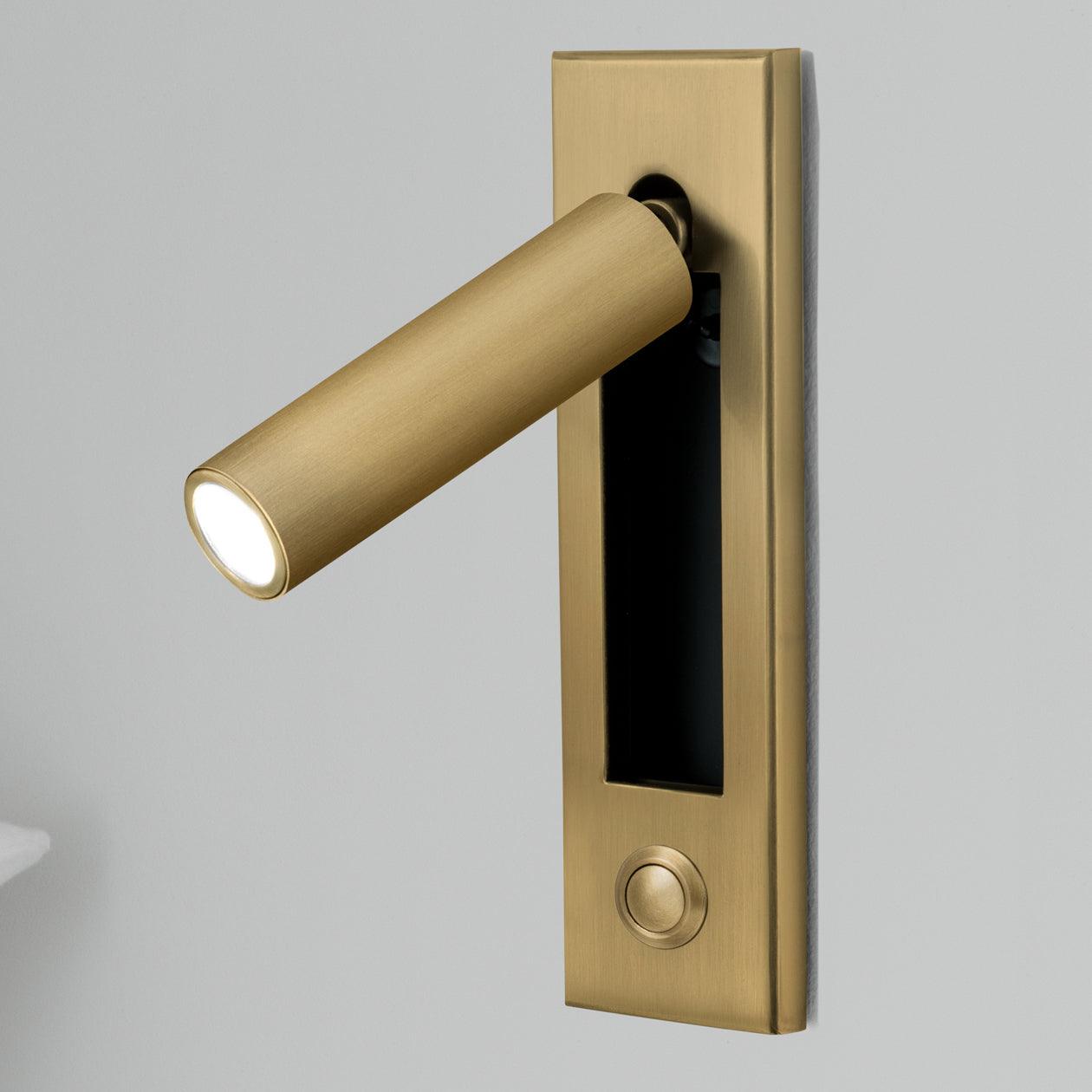 Modern Embedded Bedside Wall Sconce with Adjustable Lighting | Sleek Design for Cozy Ambiance