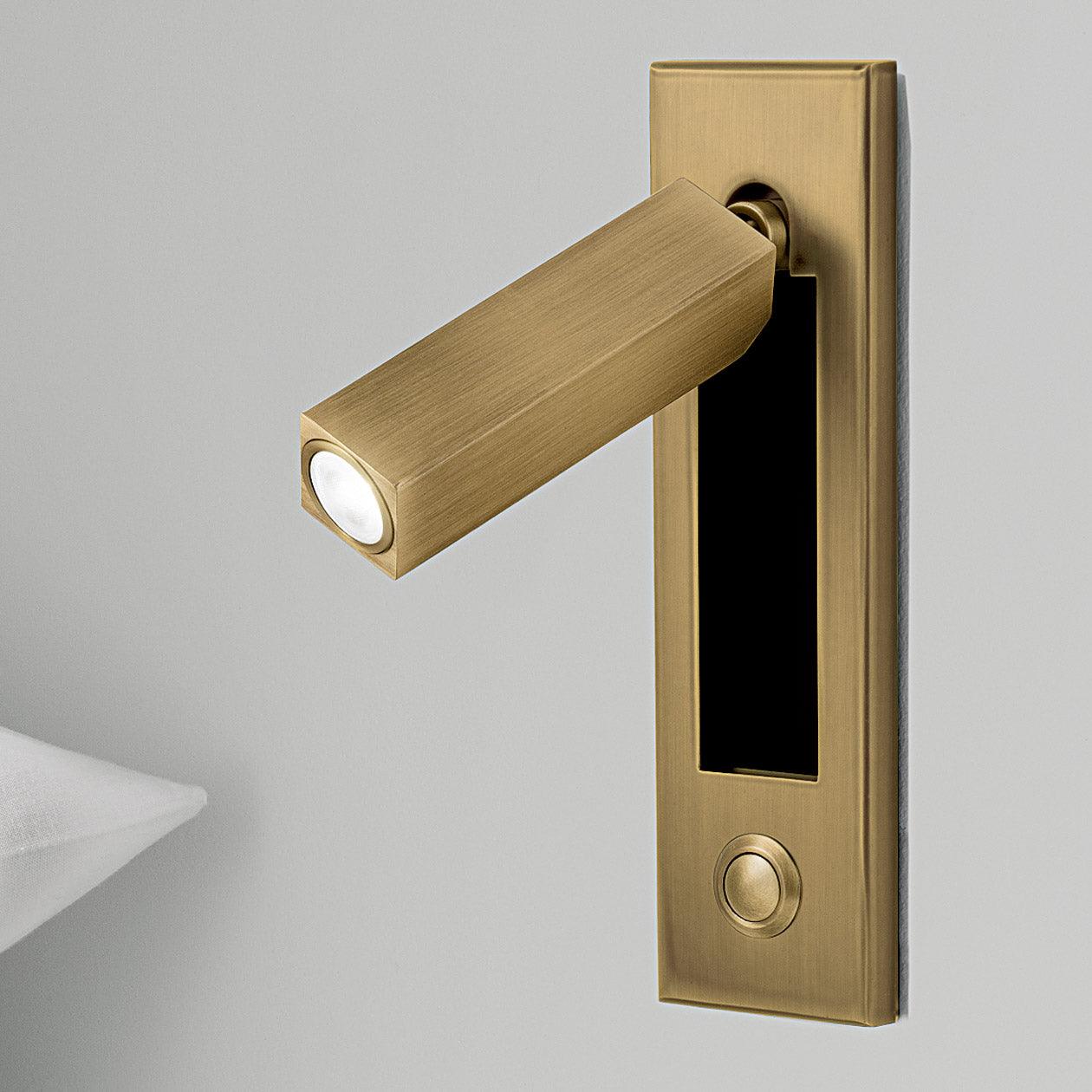 Modern Embedded Bedside Wall Sconce with Adjustable Lighting | Sleek Design for Cozy Ambiance