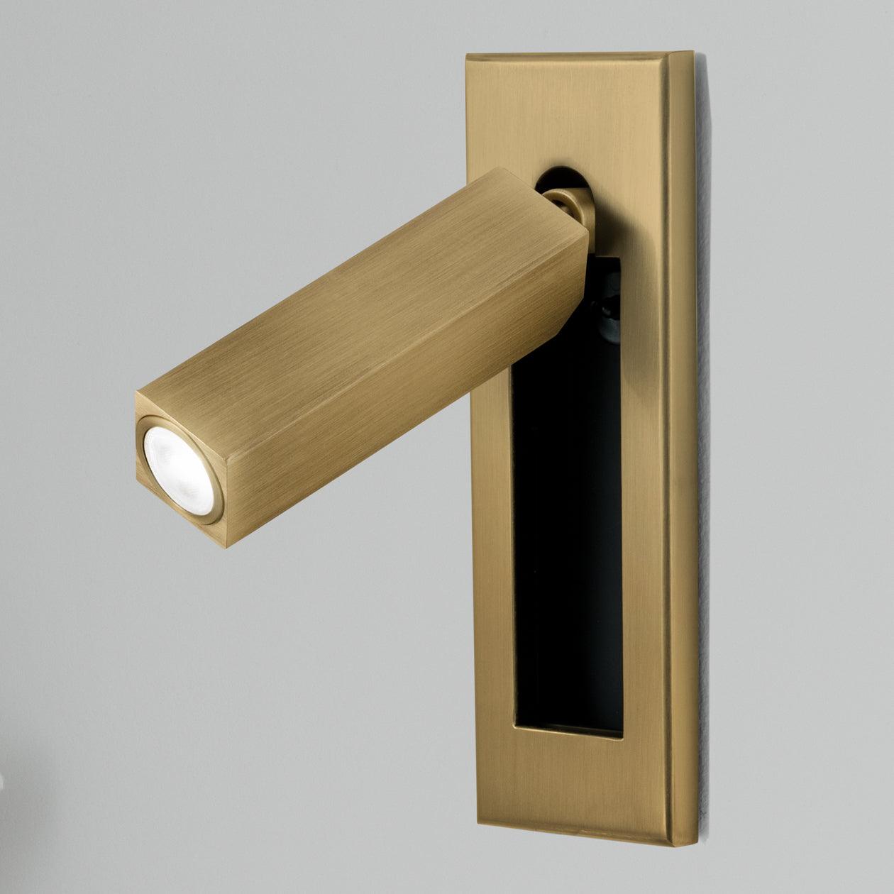 Modern Embedded Bedside Wall Sconce with Adjustable Lighting | Sleek Design for Cozy Ambiance