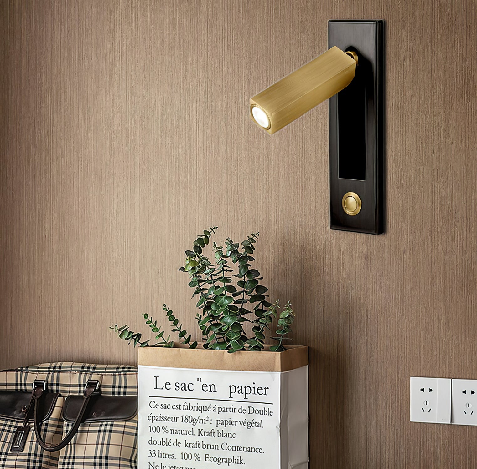 Modern Embedded Bedside Wall Sconce with Adjustable Lighting | Sleek Design for Cozy Ambiance