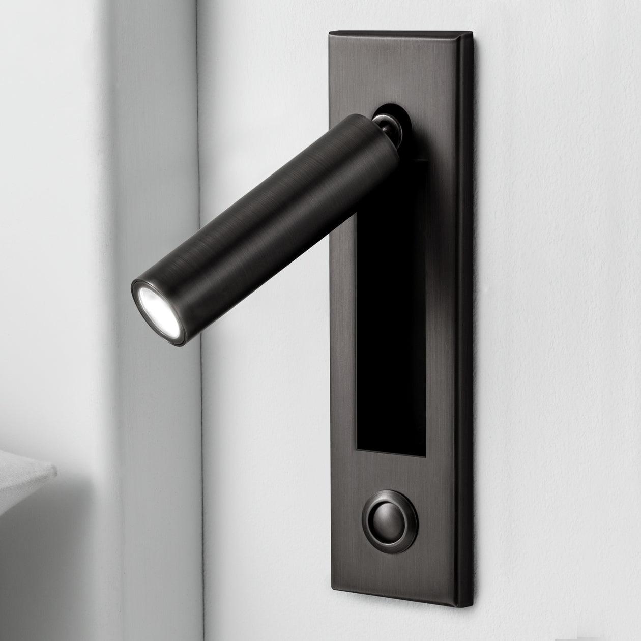 Modern Embedded Bedside Wall Sconce with Adjustable Lighting | Sleek Design for Cozy Ambiance