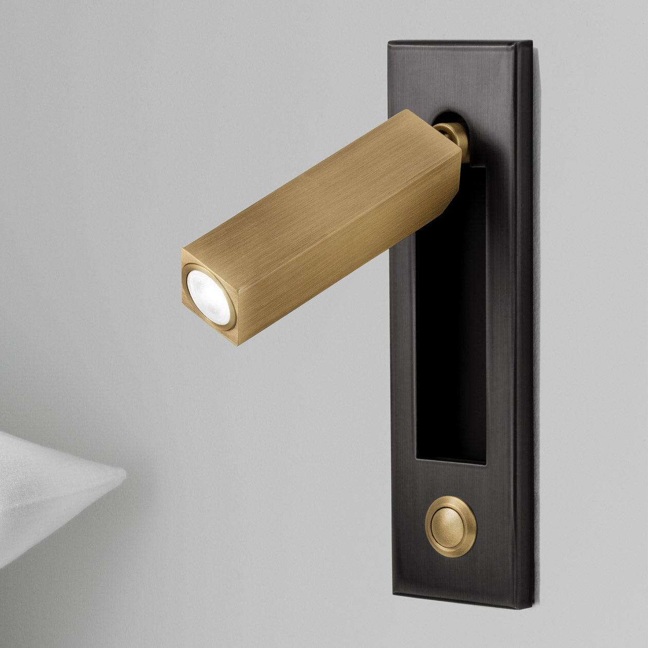 Modern Embedded Bedside Wall Sconce with Adjustable Lighting | Sleek Design for Cozy Ambiance