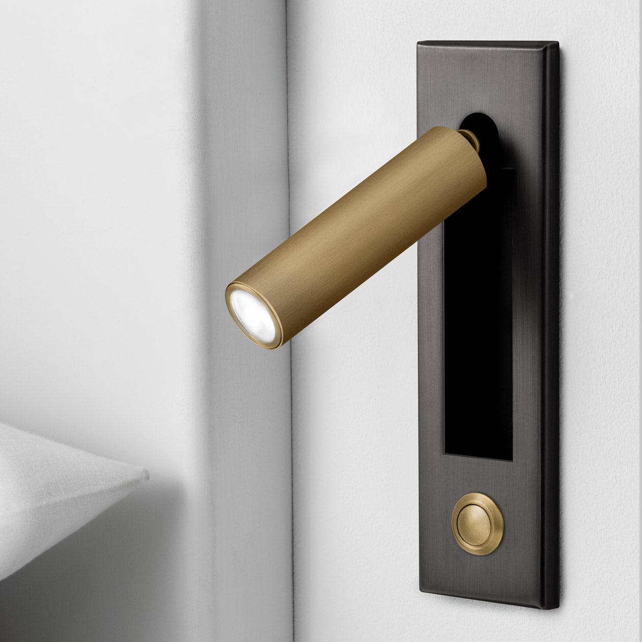 Modern Embedded Bedside Wall Sconce with Adjustable Lighting | Sleek Design for Cozy Ambiance