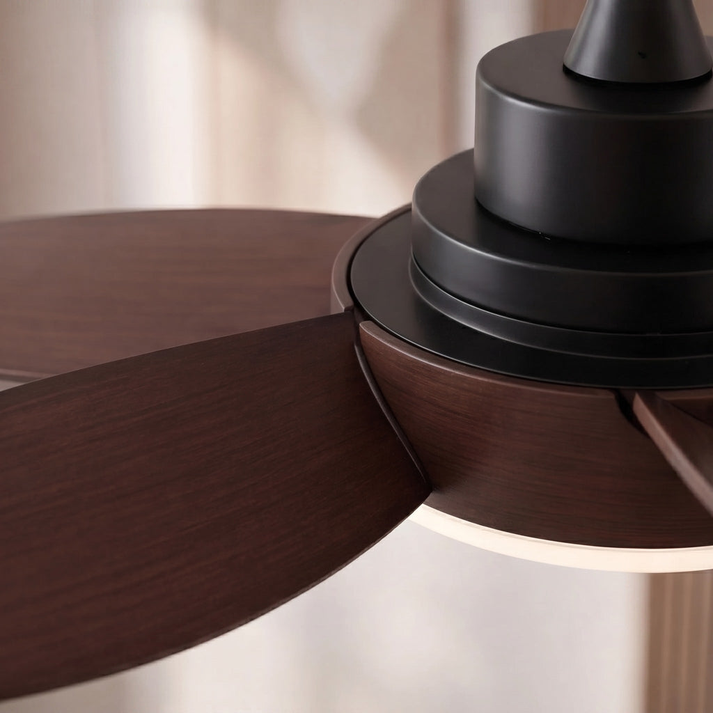 Modern Flush Mount Ceiling Fan with LED Light & Remote Control | 6-Speed DC Motor for Enhanced Airflow