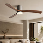 Modern Flush Mount Ceiling Fan with LED Light & Remote Control | Whisper-Quiet Design for Year-Round Comfort