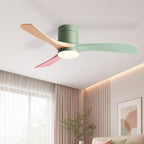 Modern Flush Mount Ceiling Fan with LED Light & Remote Control | Whisper-Quiet Design for Year-Round Comfort