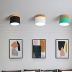 Modern Flush Mount Ceiling Light | Scandinavian Design with Color Changing LED | Versatile Lighting for Hallway and Living Room