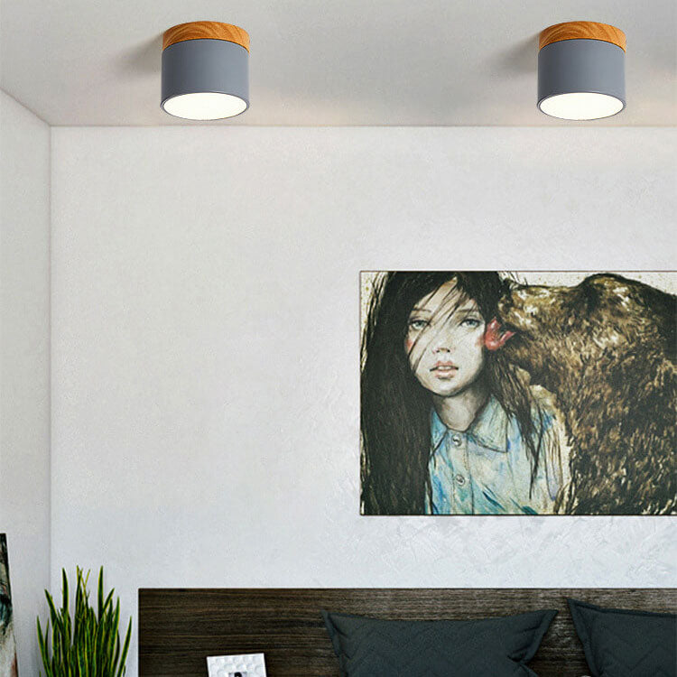 Modern Flush Mount Ceiling Light | Scandinavian Design with Color Changing LED | Versatile Lighting for Hallway and Living Room