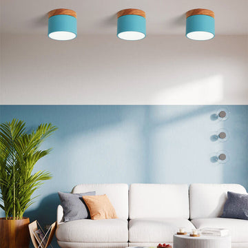 Modern Flush Mount Ceiling Light | Scandinavian Design with Color Changing LED | Versatile Lighting for Hallway and Living Room