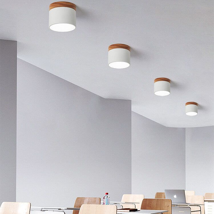 Modern Flush Mount Ceiling Light | Scandinavian Design with Color Changing LED | Versatile Lighting for Hallway and Living Room