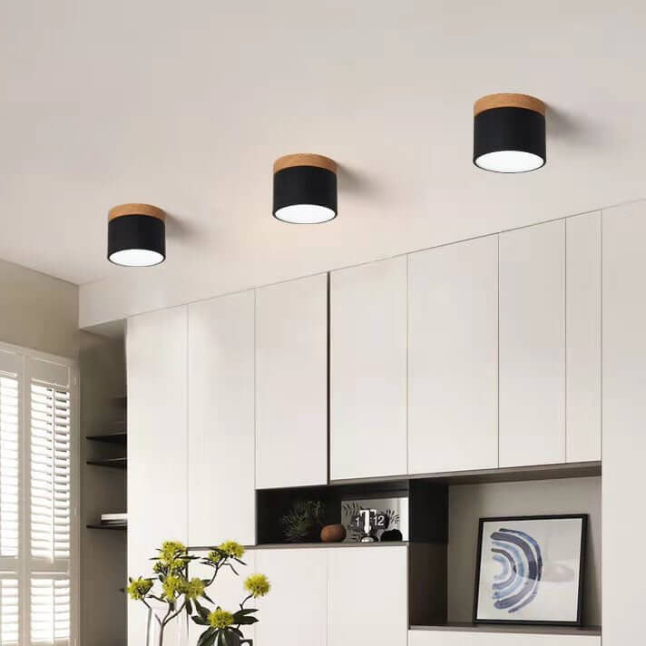Modern Flush Mount Ceiling Light | Scandinavian Design with Color Changing LED | Versatile Lighting for Hallway and Living Room
