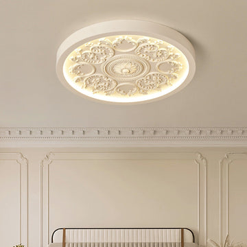 Modern Flush Mount Ceiling Light with Dimmable LED & Remote Control | Tri-Color Temperature for Customizable Ambiance