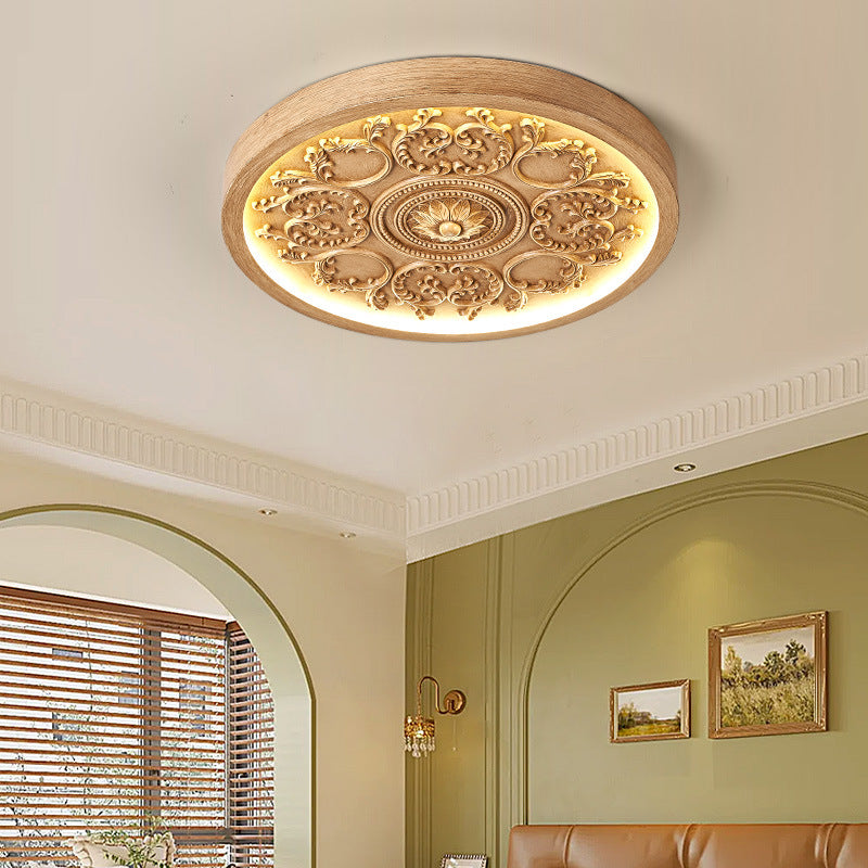 Modern Flush Mount Ceiling Light with Dimmable LED & Remote Control | Tri-Color Temperature for Customizable Ambiance