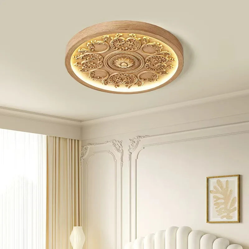 Modern Flush Mount Ceiling Light with Dimmable LED & Remote Control | Tri-Color Temperature for Customizable Ambiance
