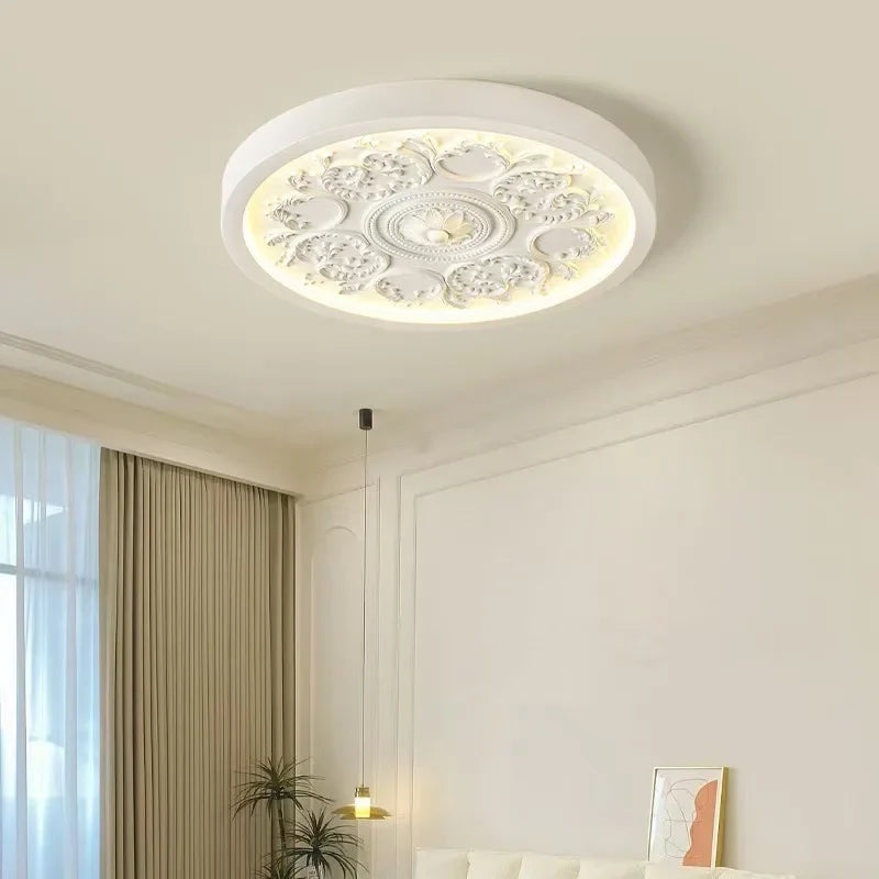 Modern Flush Mount Ceiling Light with Dimmable LED & Remote Control | Tri-Color Temperature for Customizable Ambiance