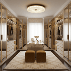 Modern Flush Mount Ceiling Light with Integrated LED & Dimmable Feature | Versatile Copper Fixture for Effortless Illumination