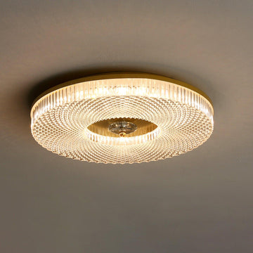 Modern Flush Mount Ceiling Light with Integrated LED & Dimmable Feature | Versatile Copper Fixture for Effortless Illumination