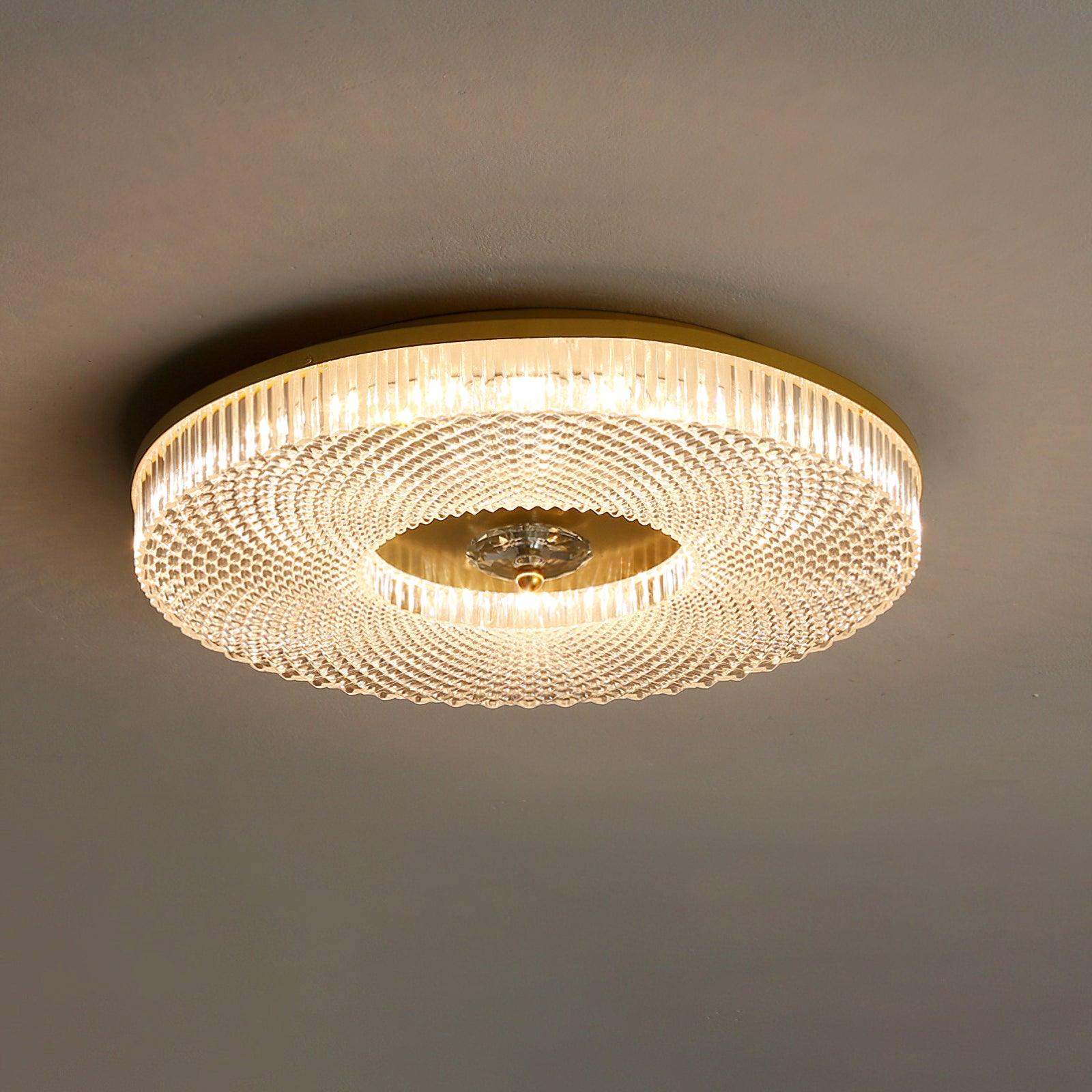 Modern Flush Mount Ceiling Light with Integrated LED & Dimmable Feature | Versatile Copper Fixture for Effortless Illumination