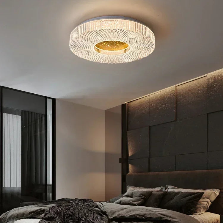 Modern Flush Mount Ceiling Light with Integrated LED & Dimmable Feature | Versatile Copper Fixture for Effortless Illumination