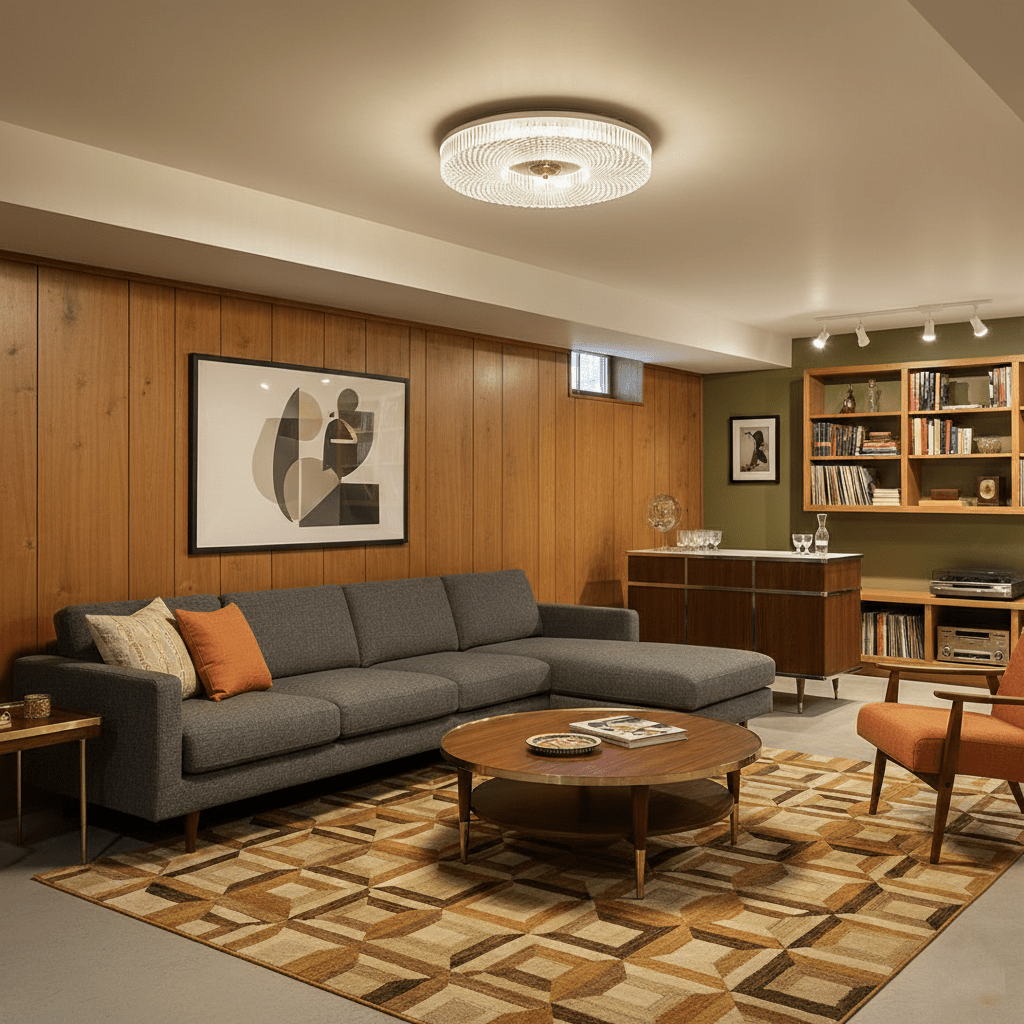 Modern Flush Mount Ceiling Light with Integrated LED & Dimmable Feature | Versatile Copper Fixture for Effortless Illumination