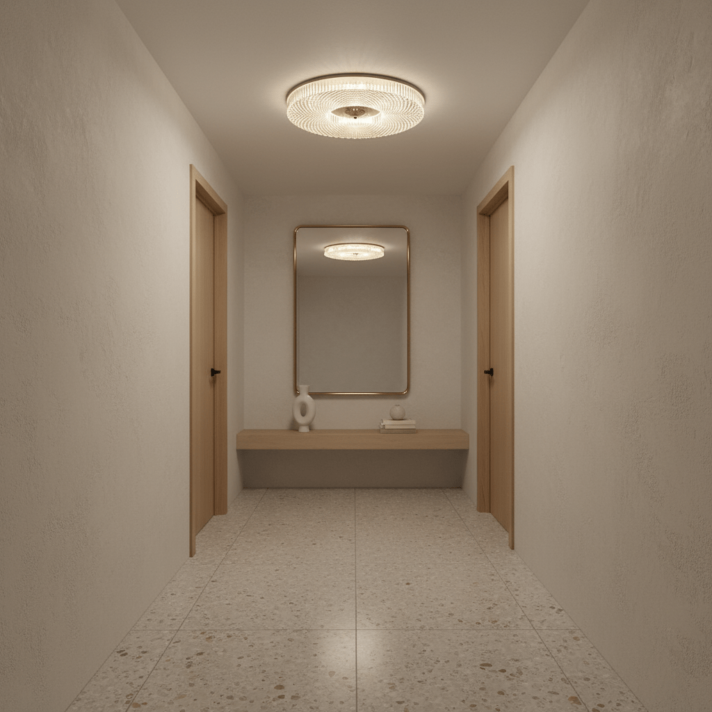 Modern Flush Mount Ceiling Light with Integrated LED & Dimmable Feature | Versatile Copper Fixture for Effortless Illumination