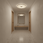 Modern Flush Mount Ceiling Light with Integrated LED & Dimmable Feature | Versatile Copper Fixture for Effortless Illumination