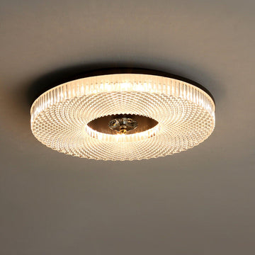 Modern Flush Mount Ceiling Light with Integrated LED & Dimmable Feature | Versatile Copper Fixture for Effortless Illumination