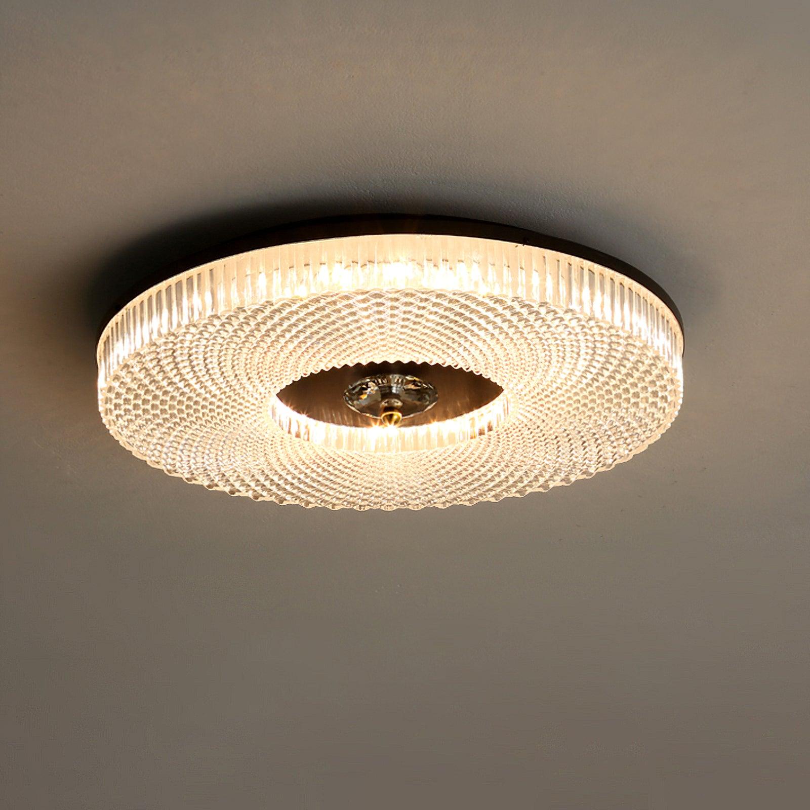Modern Flush Mount Ceiling Light with Integrated LED & Dimmable Feature | Versatile Copper Fixture for Effortless Illumination
