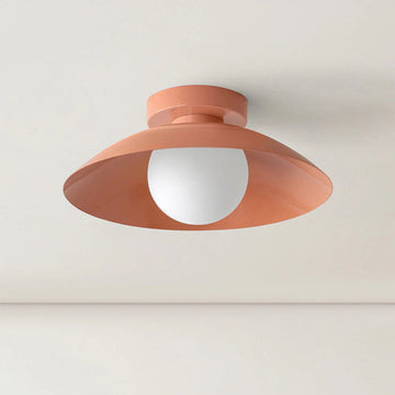 Modern Flush Mount Ceiling Light with Integrated LED & Rose Copper Finish for Stylish Ambiance