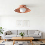 Modern Flush Mount Ceiling Light with Integrated LED & Rose Copper Finish for Stylish Ambiance