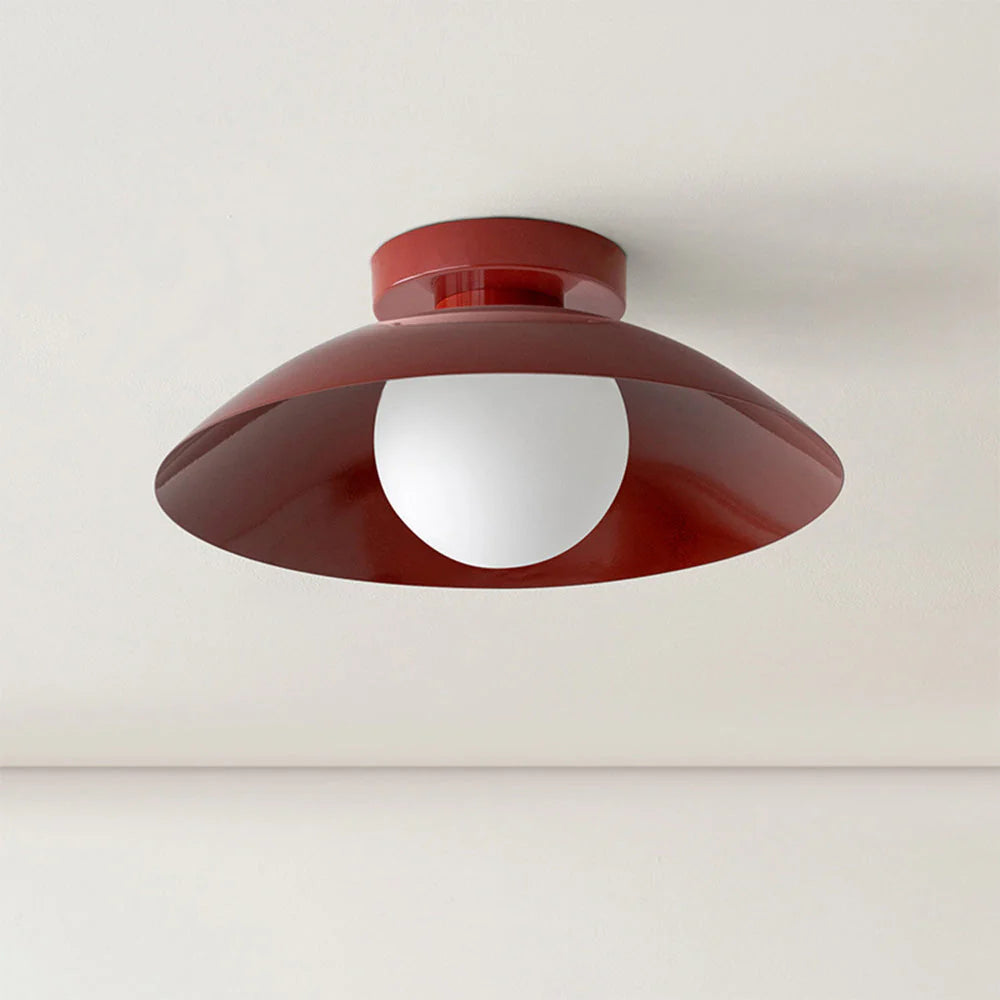Modern Flush Mount Ceiling Light with Integrated LED & Rose Copper Finish for Stylish Ambiance