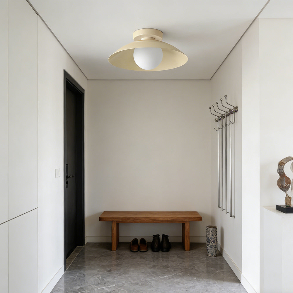 Modern Flush Mount Ceiling Light with Integrated LED & Rose Copper Finish for Stylish Ambiance