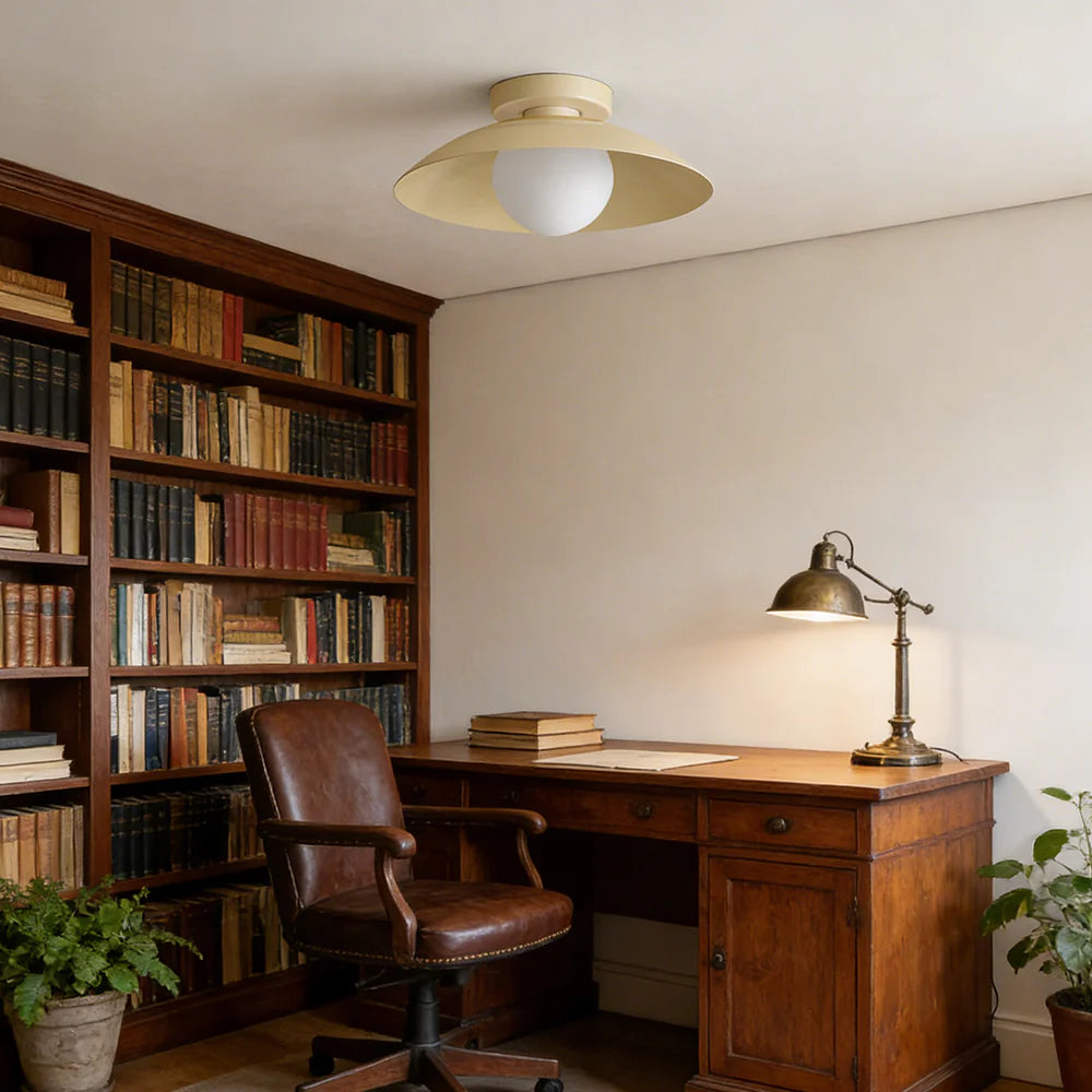 Modern Flush Mount Ceiling Light with Integrated LED & Rose Copper Finish for Stylish Ambiance