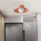 Modern Flush Mount Ceiling Light with Integrated LED & Rose Copper Finish for Stylish Ambiance