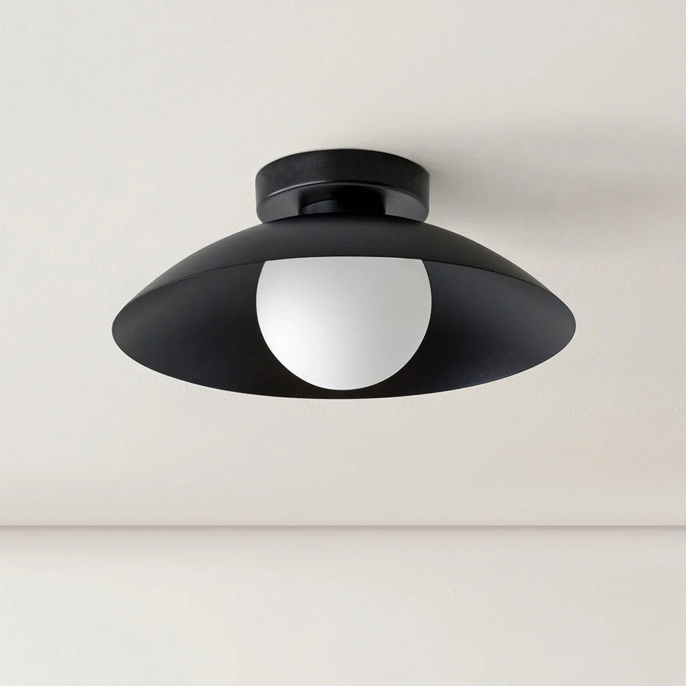 Modern Flush Mount Ceiling Light with Integrated LED & Rose Copper Finish for Stylish Ambiance