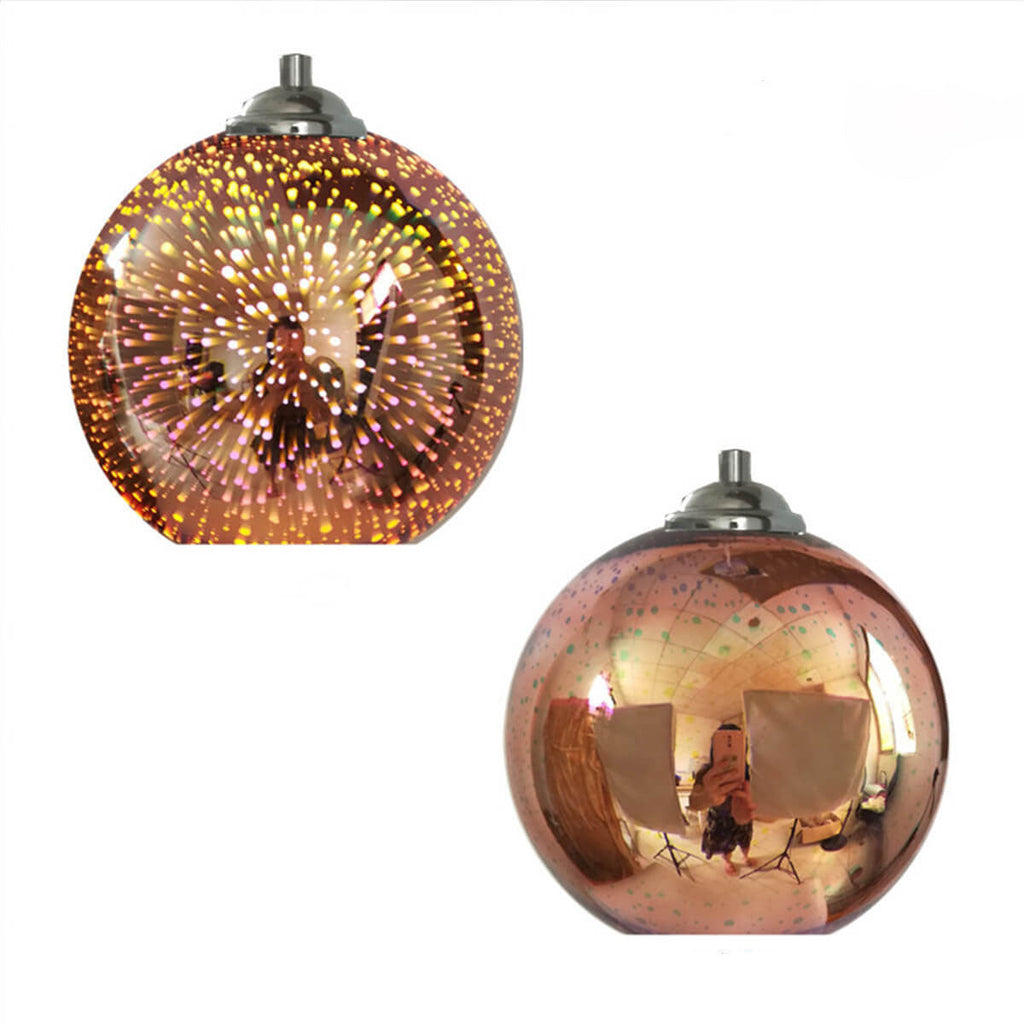 Modern Glass Pendant Light | 3D Colorful Fireworks Design with Adjustable Chain for Vibrant Kitchen Pendant Lighting