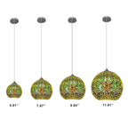 Modern Glass Pendant Light | 3D Colorful Fireworks Design with Adjustable Chain for Vibrant Kitchen Pendant Lighting