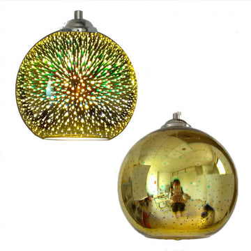 Modern Glass Pendant Light | 3D Colorful Fireworks Design with Adjustable Chain for Vibrant Kitchen Pendant Lighting