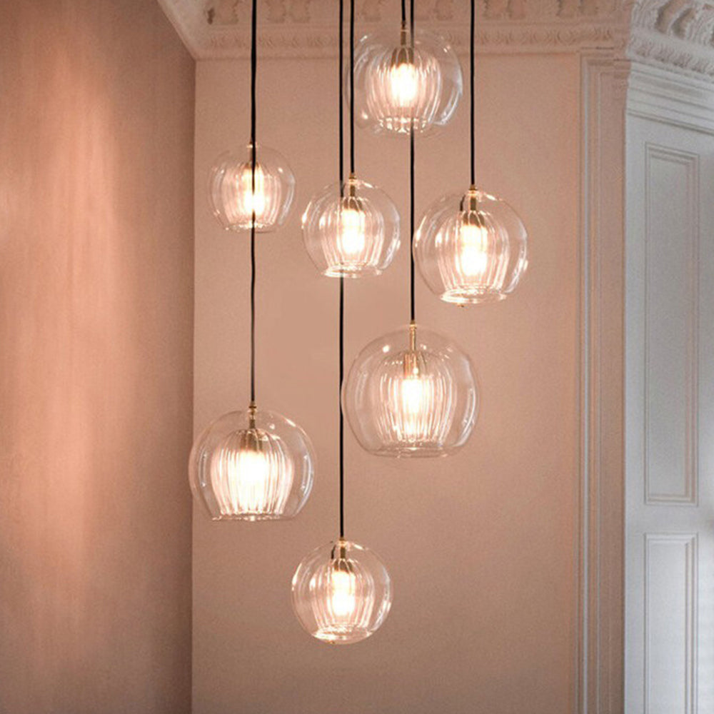 Modern Glass Pendant Light with Dimmable Three-Color Switch | Stylish Kitchen Pendant Lighting for Versatile Ambiance