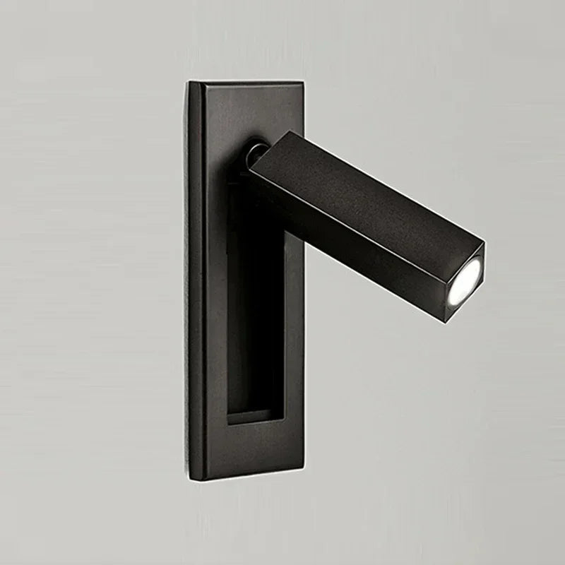 Modern LED Wall Sconce Lighting with Adjustable Spotlight for Enhanced Reading