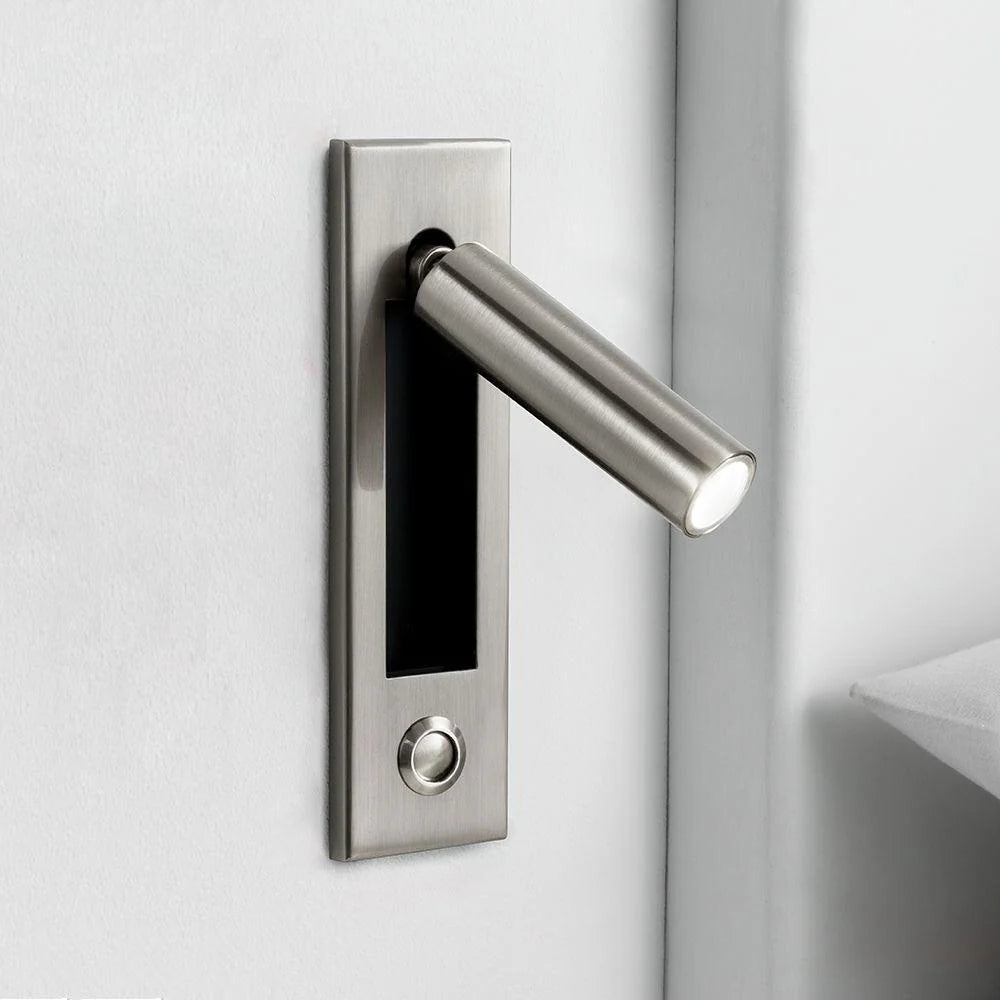 Modern LED Wall Sconce Lighting with Adjustable Spotlight for Enhanced Reading