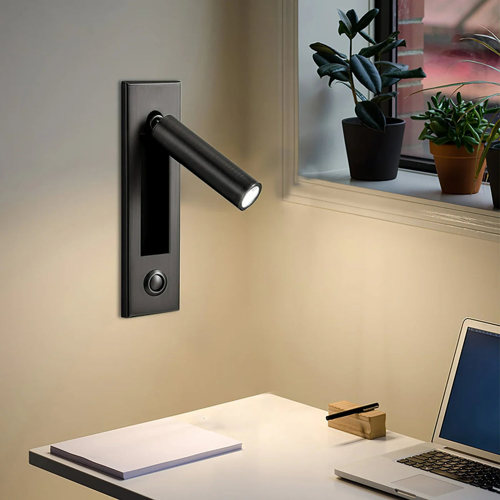 Modern LED Wall Sconce Lighting with Adjustable Spotlight for Enhanced Reading