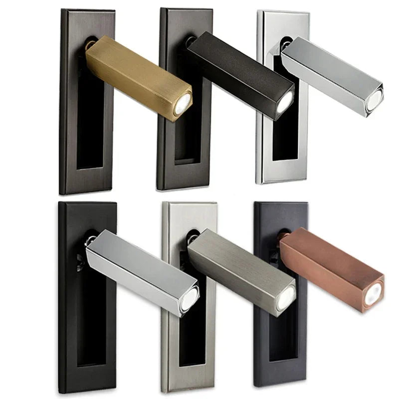 Modern LED Wall Sconce Lighting with Adjustable Spotlight for Enhanced Reading