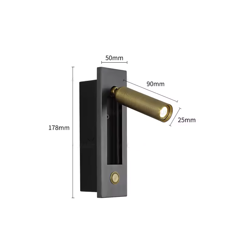 Modern LED Wall Sconce Lighting with Adjustable Spotlight for Enhanced Reading