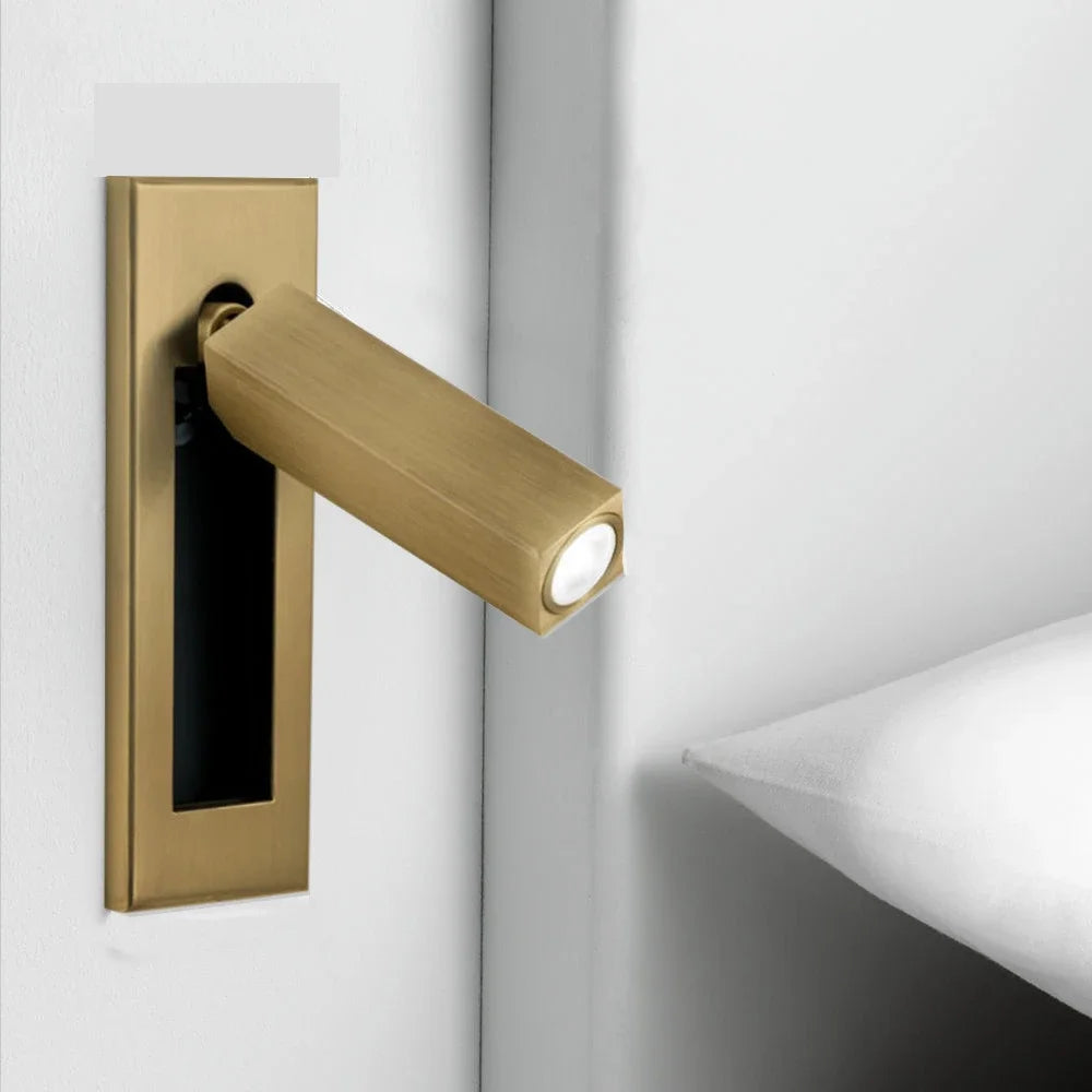 Modern LED Wall Sconce Lighting with Adjustable Spotlight for Enhanced Reading
