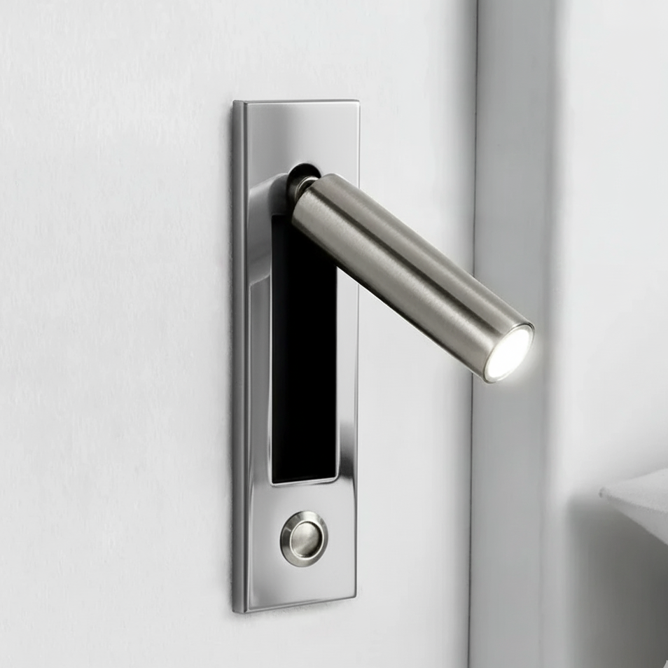 Modern LED Wall Sconce Lighting with Adjustable Spotlight for Enhanced Reading