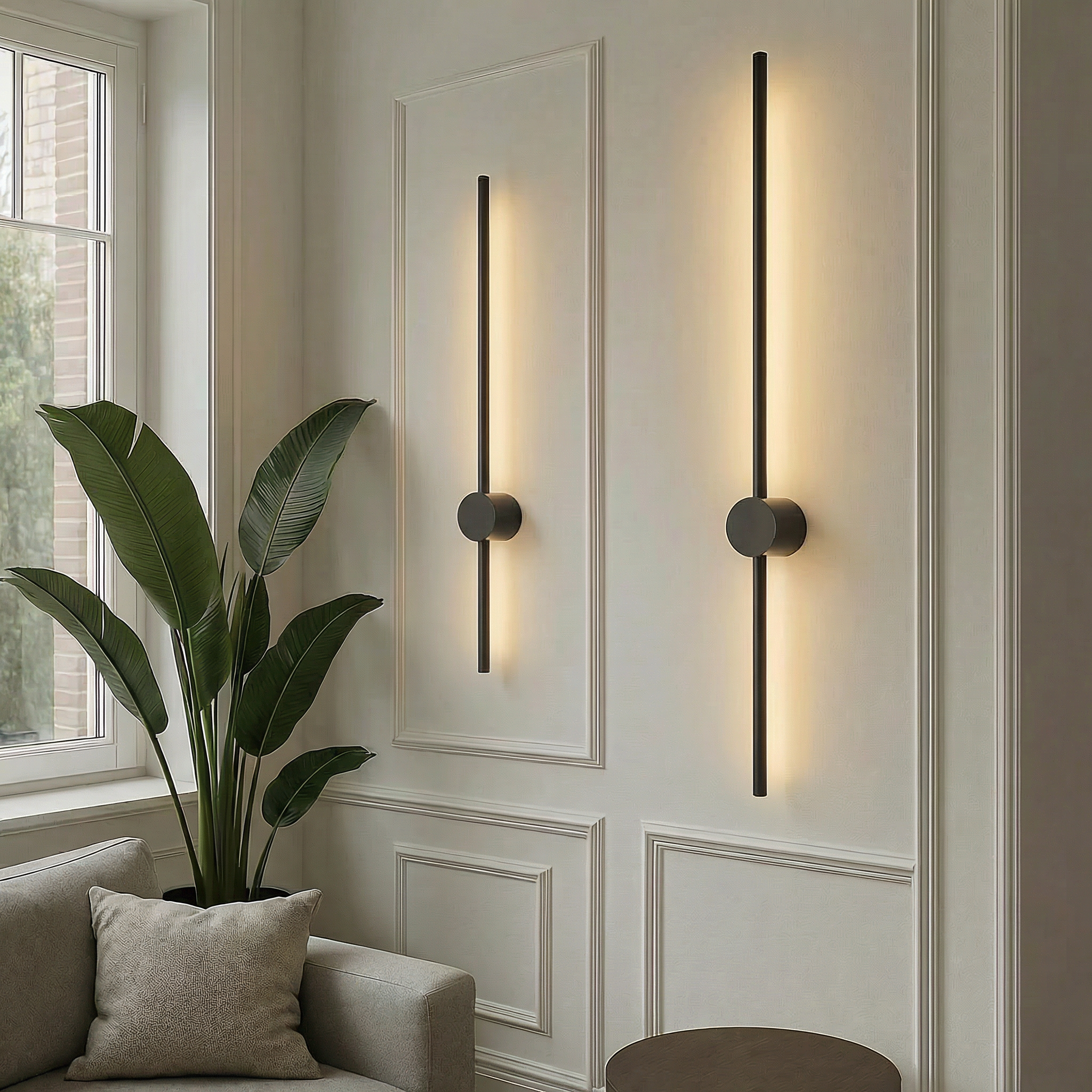Modern Linear Wall Light | Sleek Iron & Acrylic Design with Soft LED Illumination for Contemporary Spaces