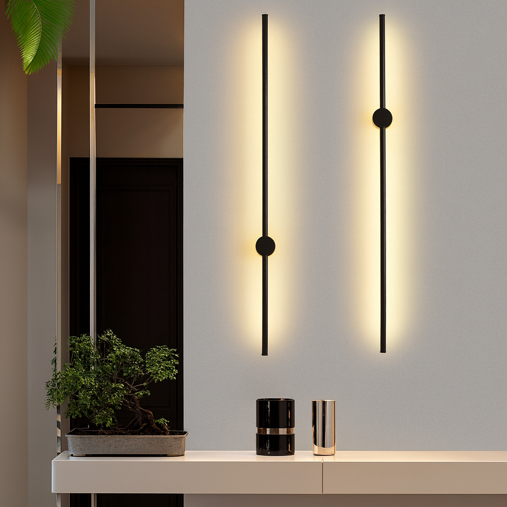 Modern Linear Wall Light | Sleek Iron & Acrylic Design with Soft LED Illumination for Contemporary Spaces