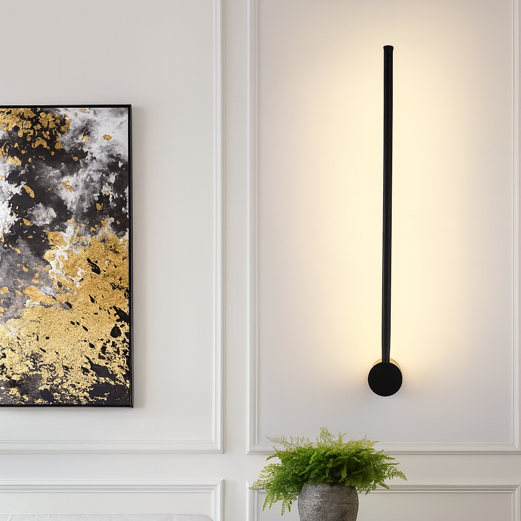 Modern Linear Wall Light | Sleek Iron & Acrylic Design with Soft LED Illumination for Contemporary Spaces